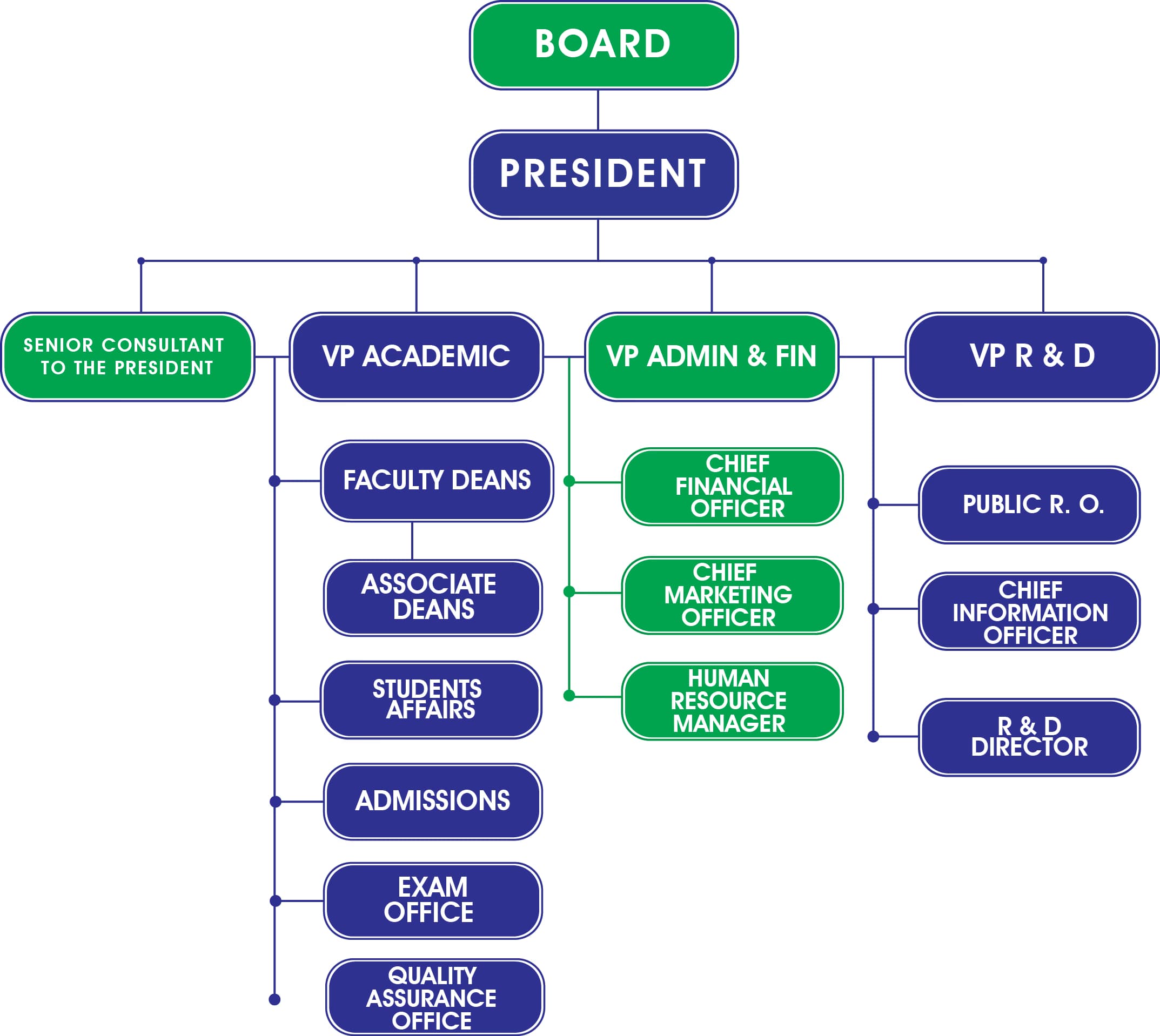 JUST Organizational Structure Diagram