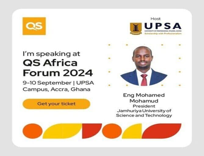 Jamhuriya University to Address Future African Labor Market at QS Africa Forum 2024