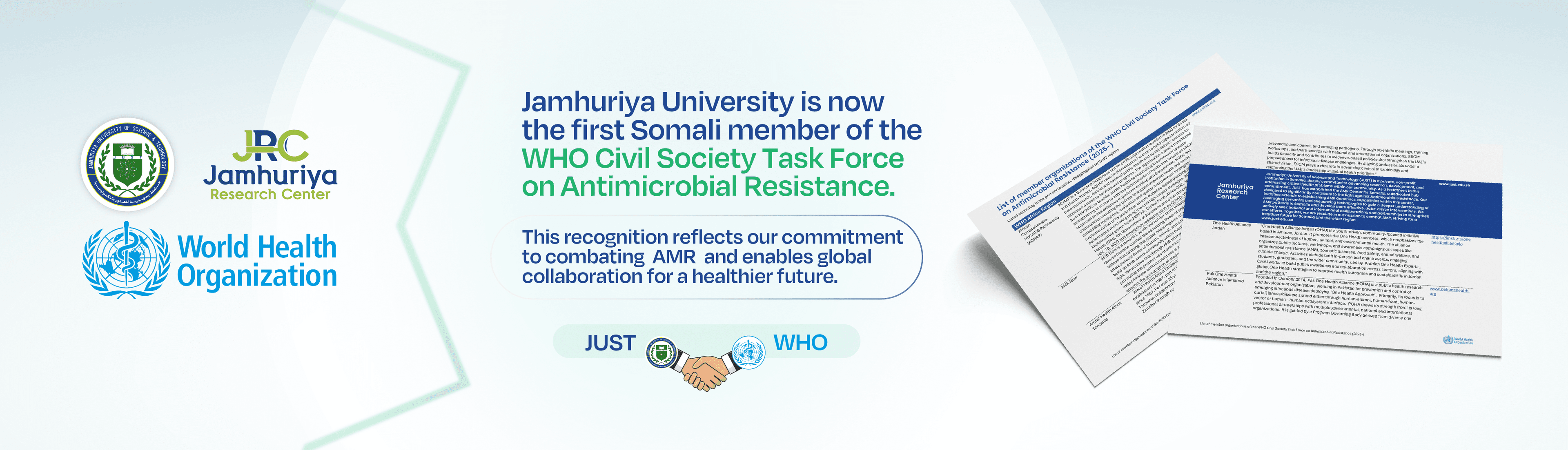 JUST Joins the WHO Civil Society Task Force on Antimicrobial Resistance