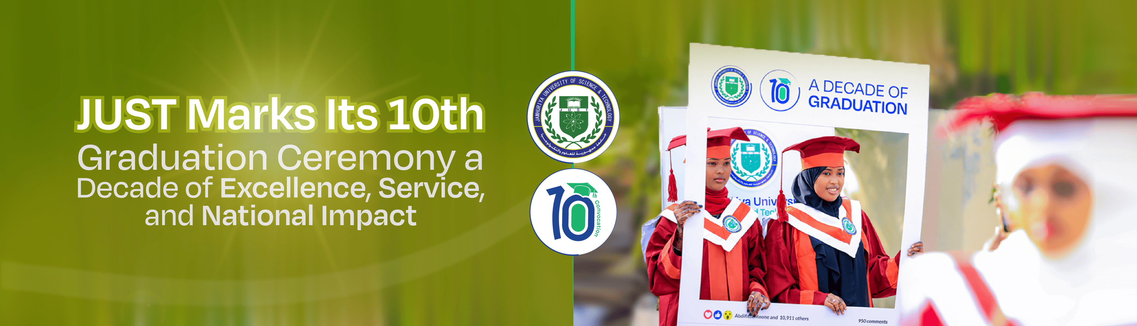 JUST Marks Its 10th Graduation Ceremony — A Decade of Excellence, Service, and National Impact